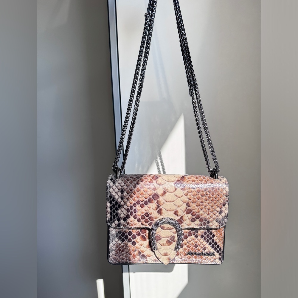 Marina Galanti Animal Print Genuine Leather Chain Bag - Picture 11 of 16